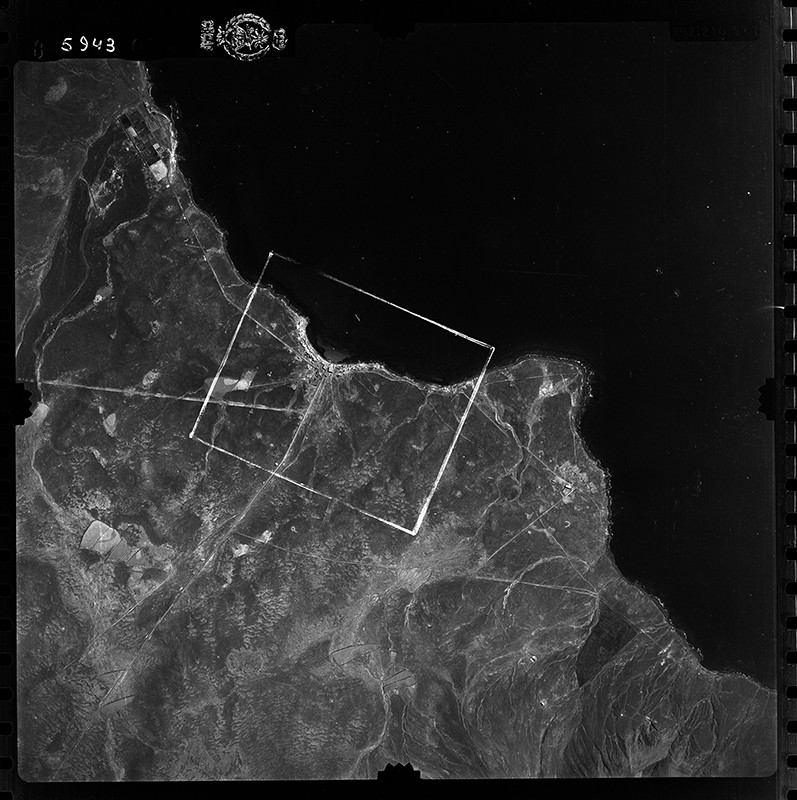 Fotografía aérea de Playa Blanca en 1954 II