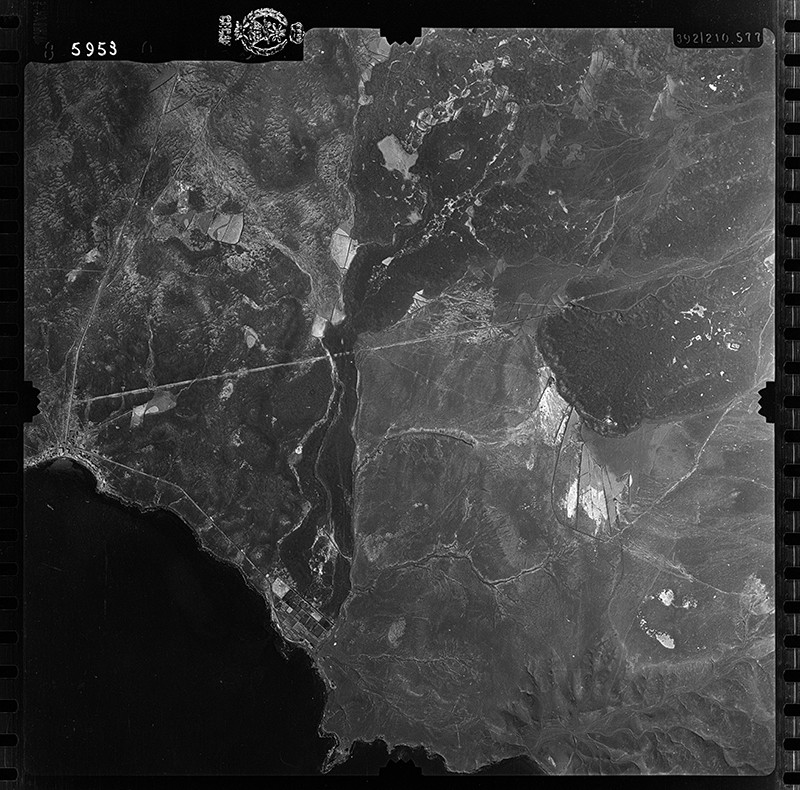 Fotografía aérea de Playa Blanca en 1954 II
