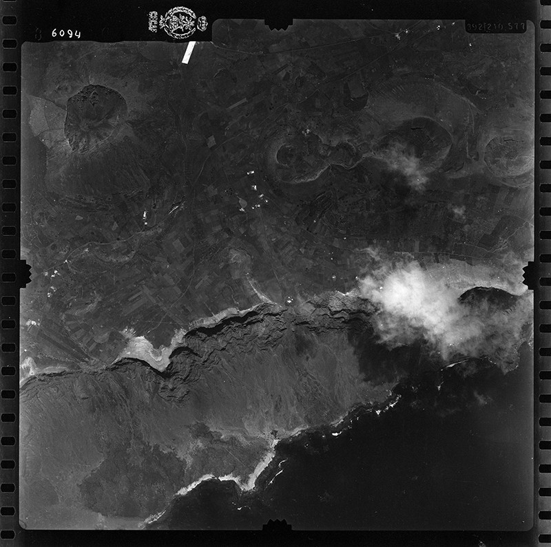Fotografía aérea de Guinate en 1955