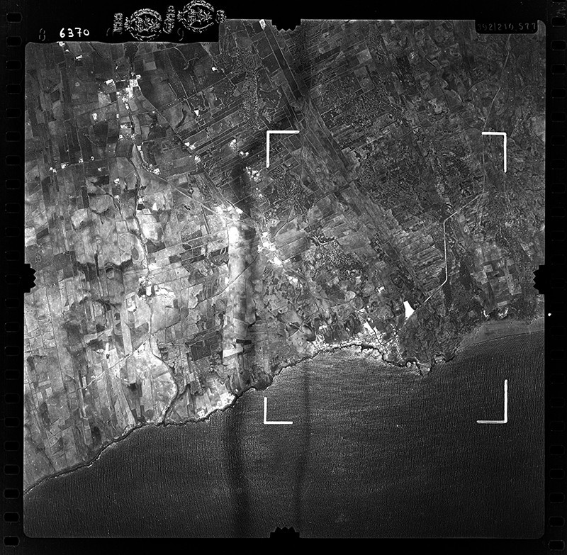Fotografía aérea de la Tiñosa en 1955
