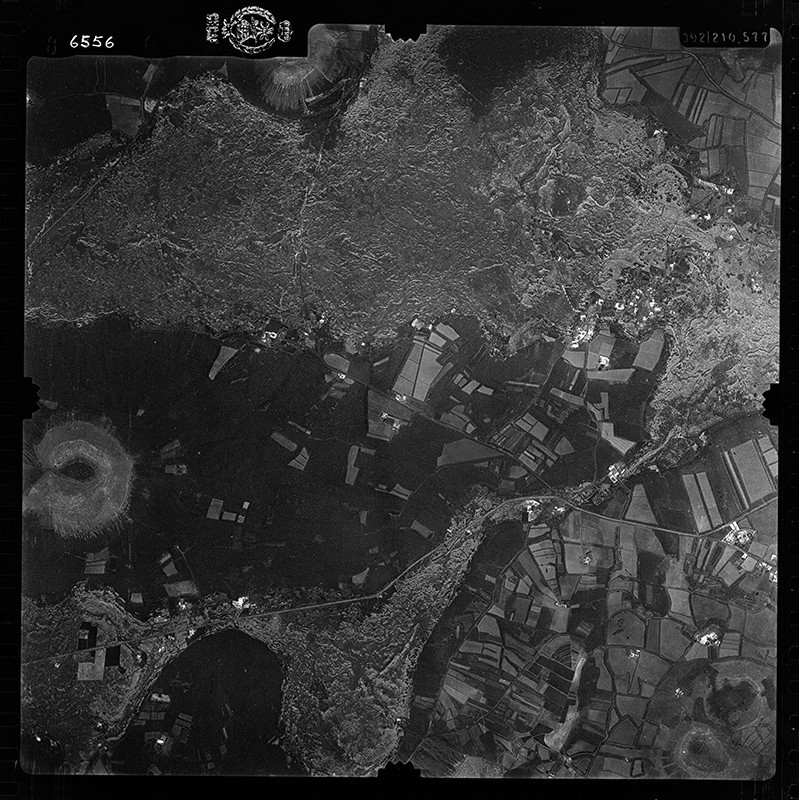 Fotografía aérea de El Islote en 1956