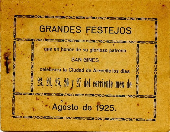 Programa de las fiestas de San Ginés de 1925