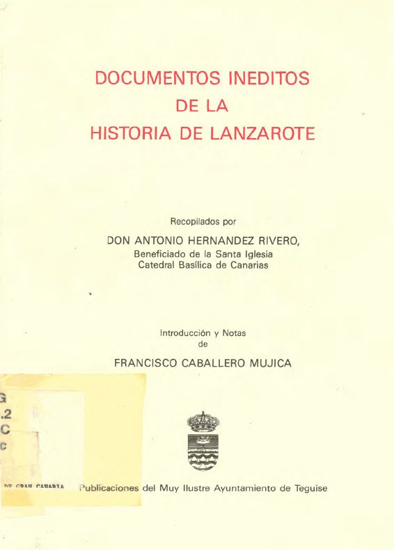 Documentos inéditos de la historia de Lanzarote