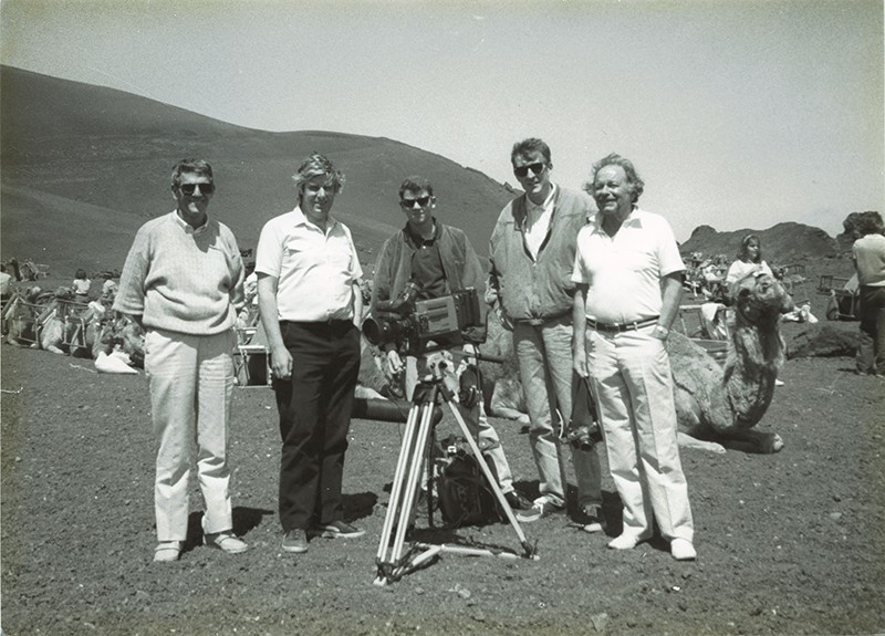 Miembros de la BBC en las Montañas del Fuego