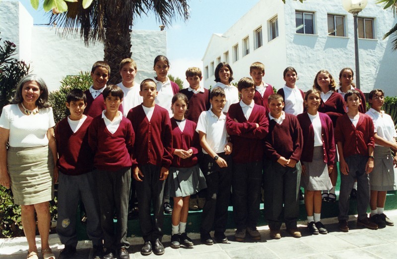 Una clase del colegio de San Bartolomé en 1998