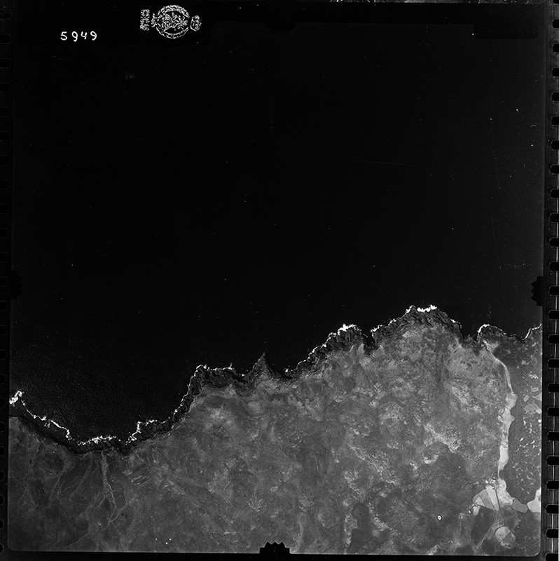 Fotografía aérea de la Vega de Mácher en 1955