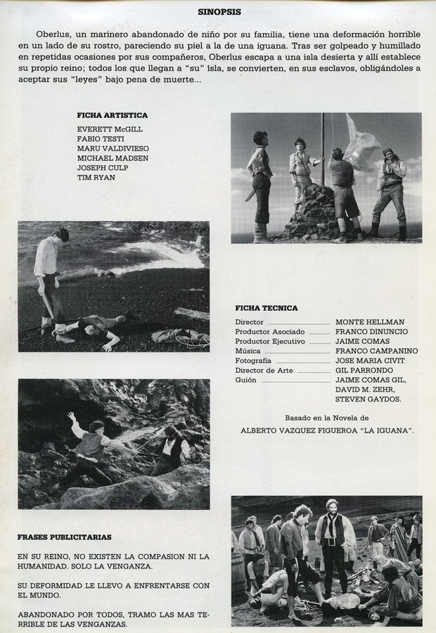 Guía publicitaria de la película La Iguana II