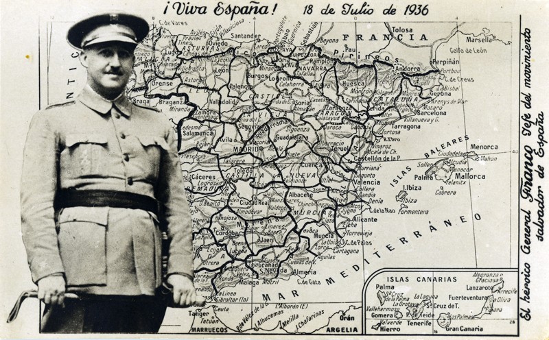 Tarjeta postal de Franco 