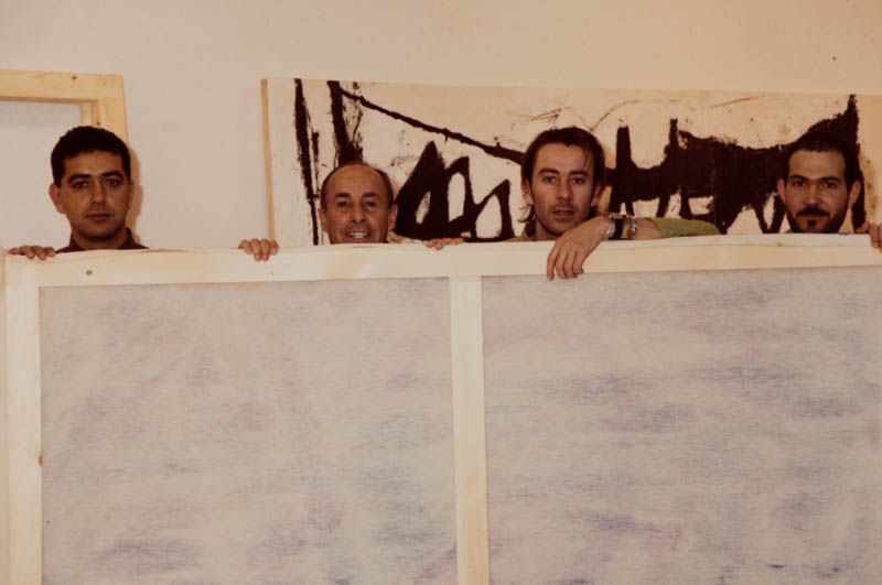 César Manrique con pintores