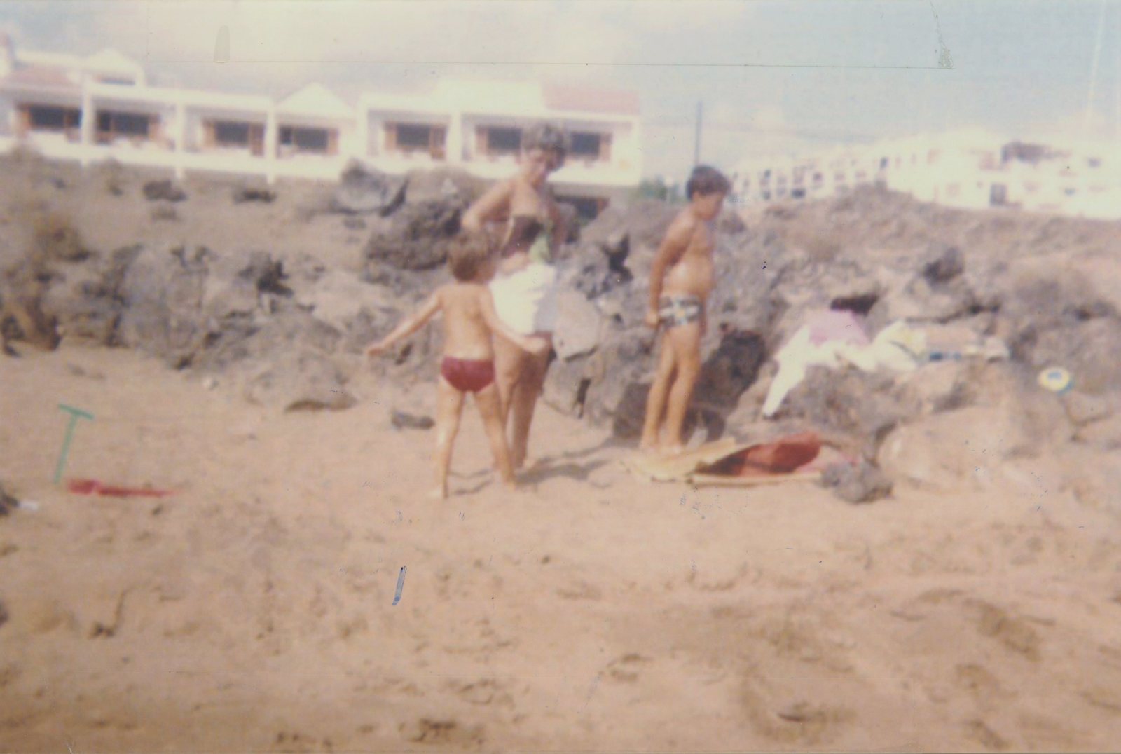 Baño con sobrinos Playa de Fariones