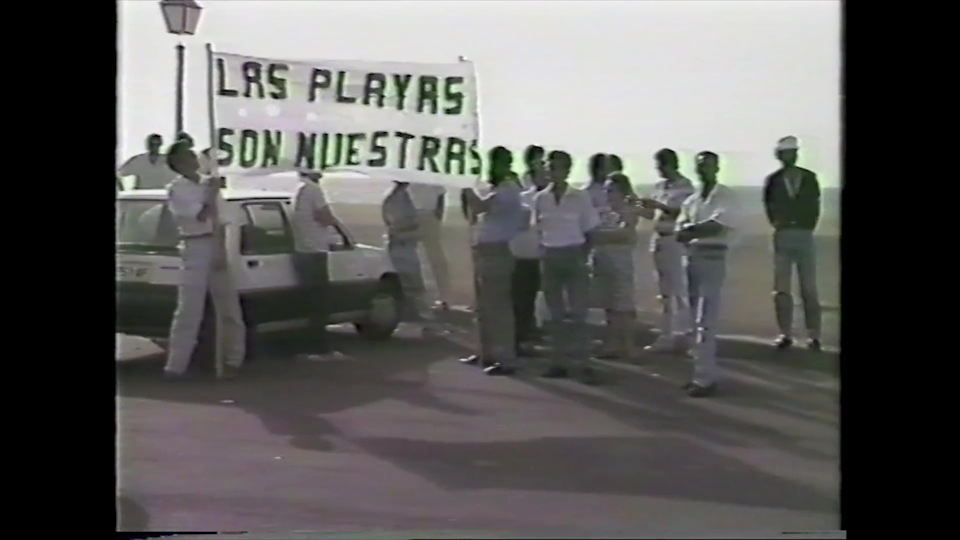 Manifestación en la Playa de Los Pocillos (1988)
