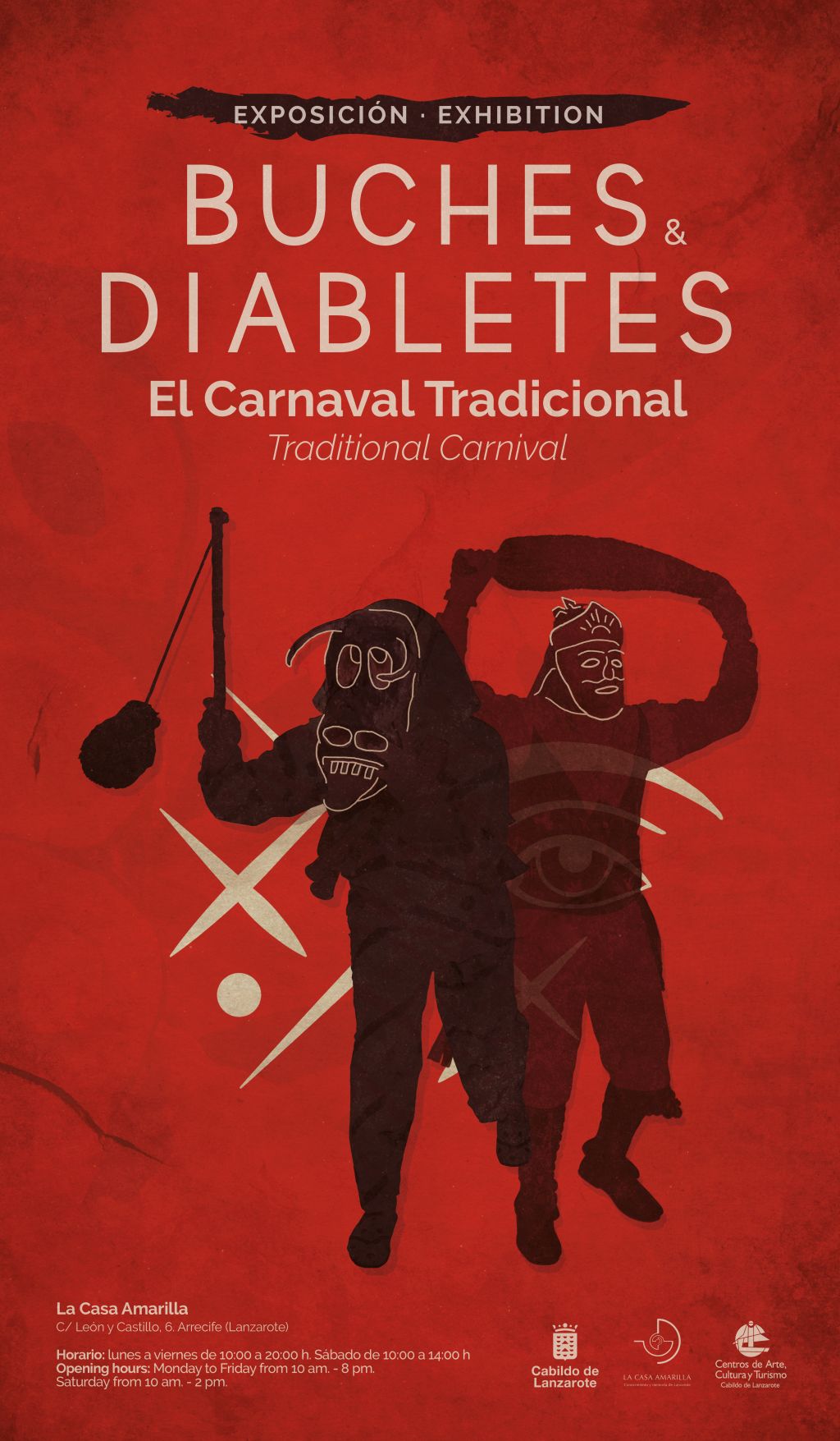 Cartel de la exposición BUCHES & DIABLETES. El Carnaval Tradicional