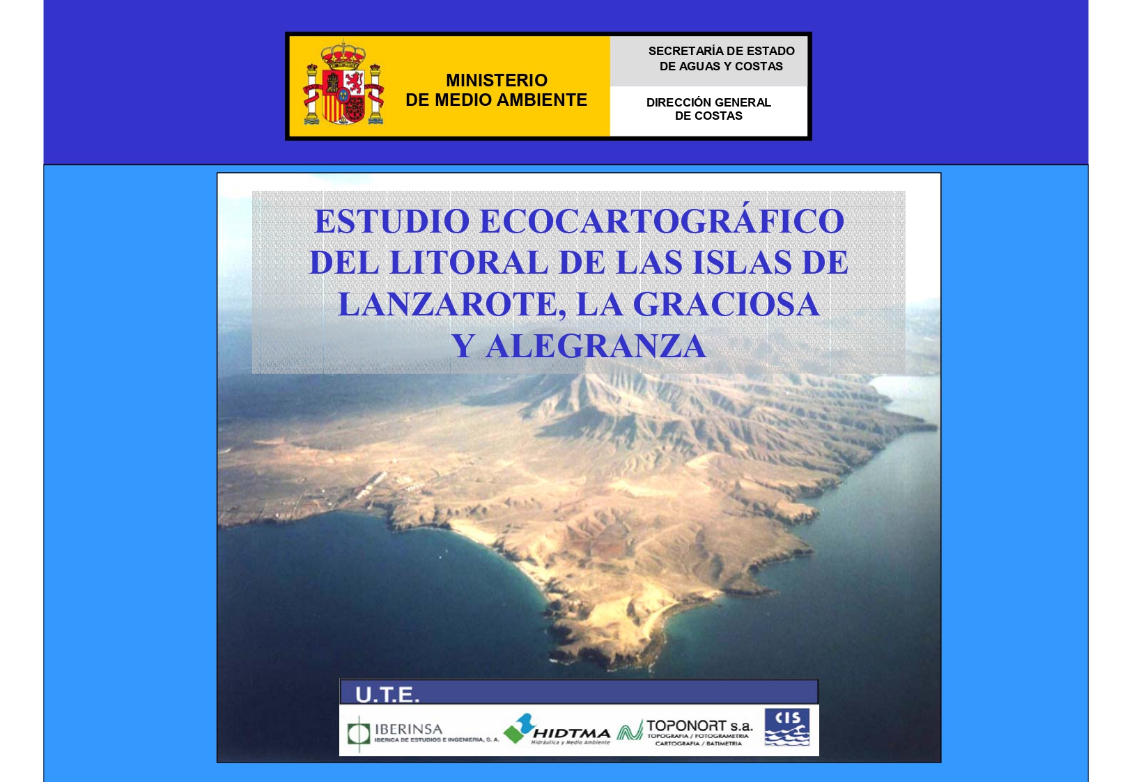 Estudio ecocartográfico del litoral de las islas de Lanzarote, La Graciosa y Alegranza 2