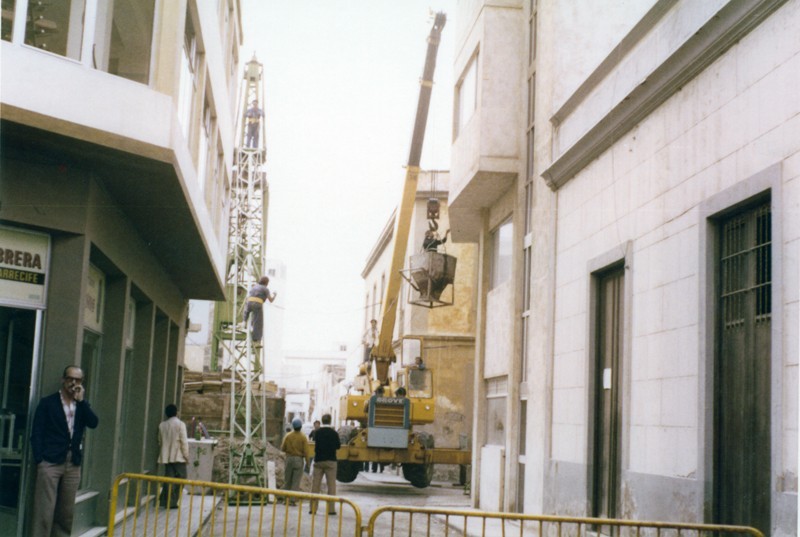 Construcción del edificio del Banco Santander V