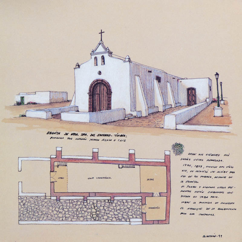 Ermita de Nuestra Señora del Socorro (Tiagua). Tesoros de la isla