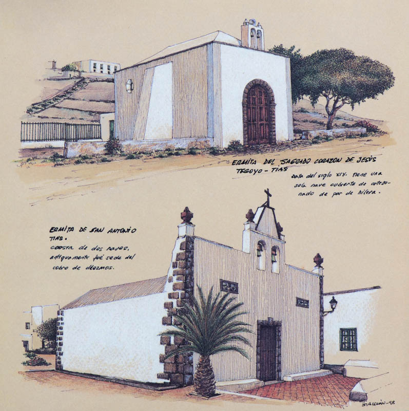 Ermita del Sagrado Corazón de Jesús, Tegoyo (Tías) y Ermita de San Antonio (Tías). Tesoros de la isla