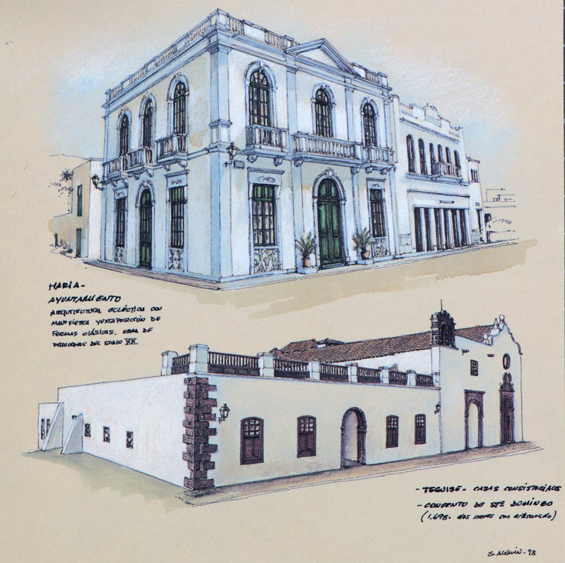 Ayuntamiento de Haría y Casa Consistorial  (Teguise). Tesoros de la isla