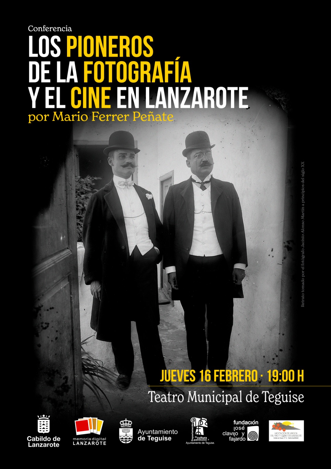El Cabildo continúa en Teguise con el ciclo de conferencias sobre los pioneros de la fotografía y el cine en Lanzarote