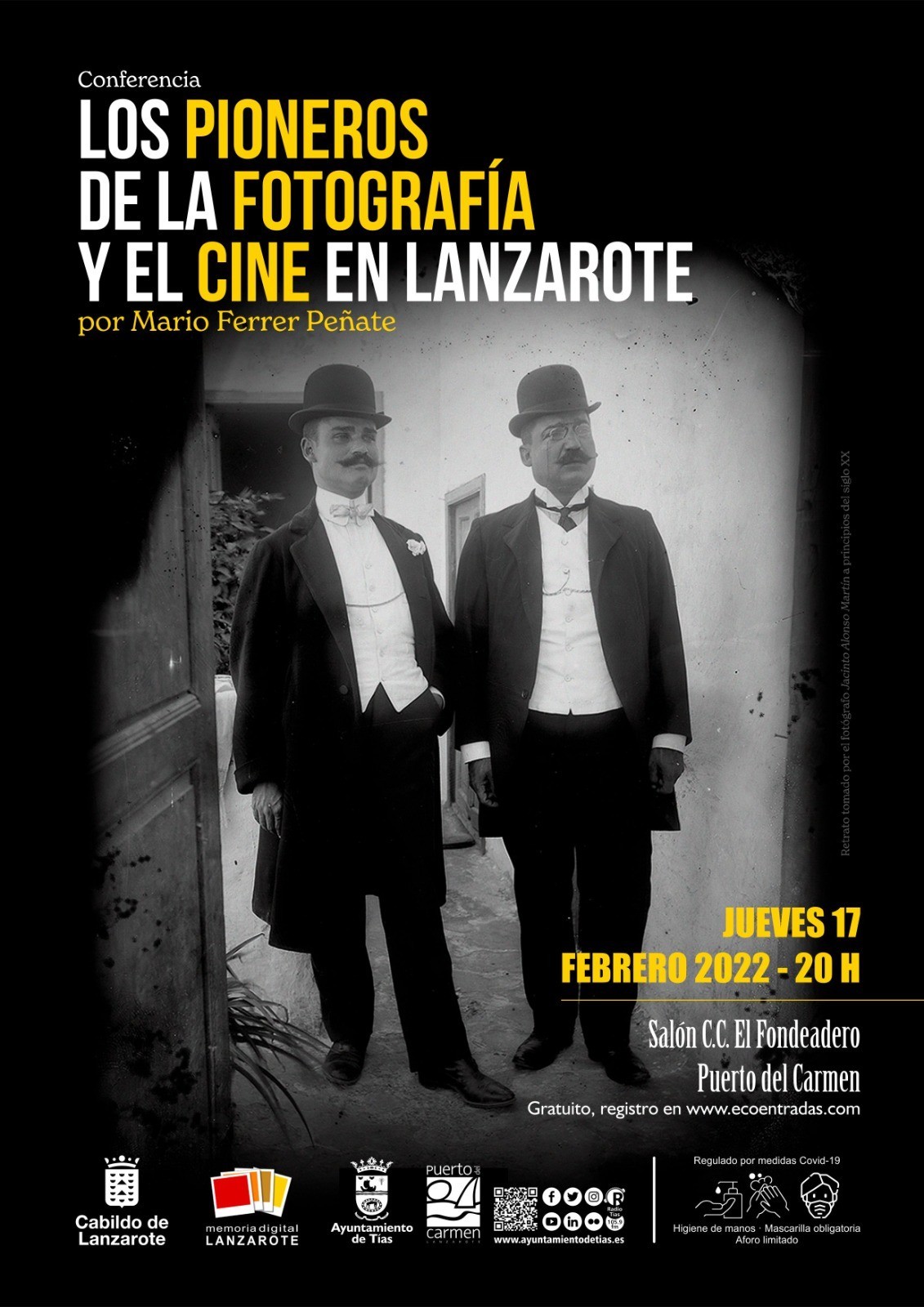 El Cabildo continúa con el ciclo de conferencias sobre los pioneros de la fotografía y el cine en Lanzarote